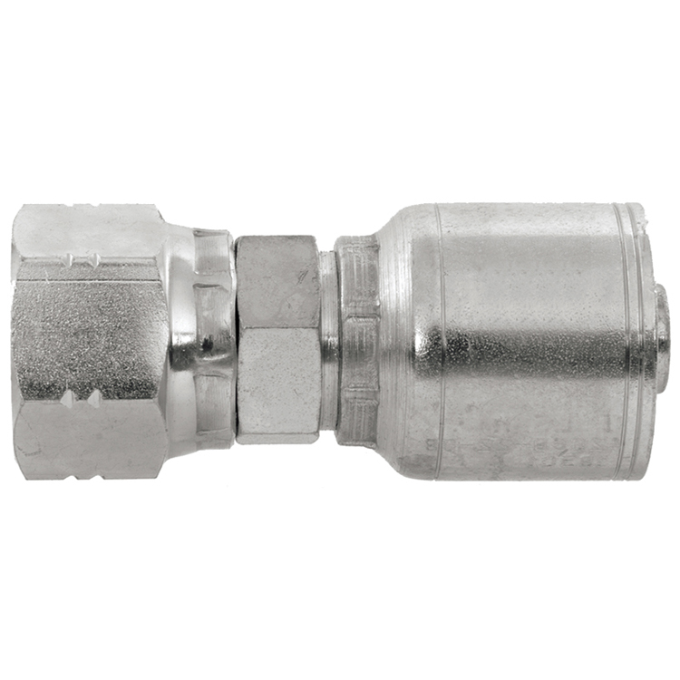 42064L-22-06 3/8" NON-SKIVE CRIMP COUPLING WITH M22 X 1.5 FEMALE METRIC PRESSURE WASHER THREAD