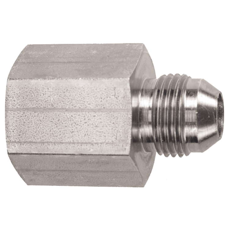 1508-04-05 1/4" FEMALE PIPE (NPTF) TO 1/2-20 MALE JIC 37° FLARE CONNECTOR