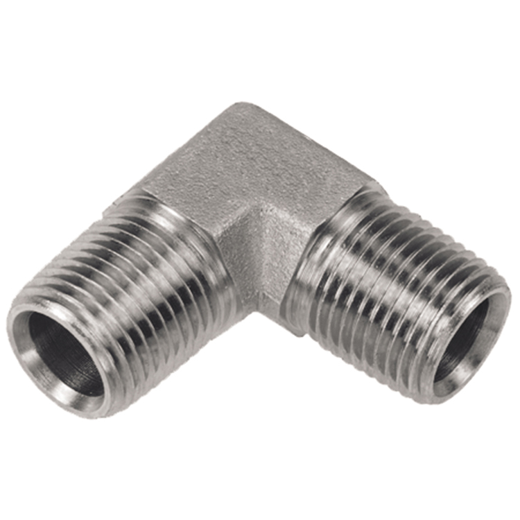 1648GR-01-02 1/4-28 TAPER MALE GREASE THREAD TO 1/8" FEMALE PIPE (NPTF) 45° STEEL ELBOW