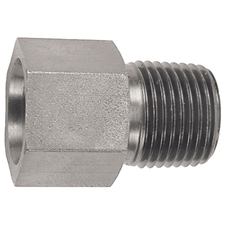 0116-04-02 7/16-20 FEMALE O-RING BOSS TO 1/8" MALE PIPE (NPTF) CONNECTOR