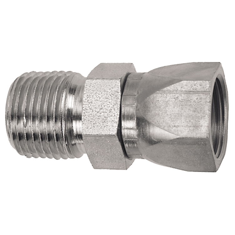 0516-24-24 1-1/2" MALE PIPE (NPTF) TO 1-7/8-12 FEMALE JIC 37° FLARE CONNECTOR