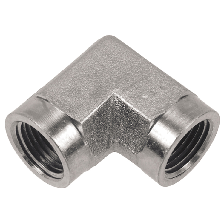 0898-04-02 1/4" X 1/8" STEEL 90° FEMALE PIPE (NPTF) REDUCING ELBOW