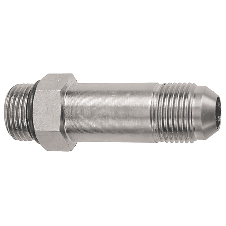 1115L-10-10 7/8-14 MALE O-RING BOSS TO 7/8-14 MALE JIC 37° FLARE LONG CONNECTOR