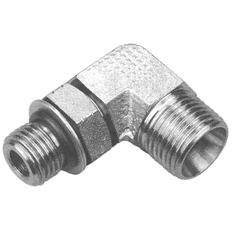 73911L-06-10 9/16-18 MALE O-RING BOSS PORT TO 10 MM L SERIES MALE METRIC DIN 2353 90° ELBOW