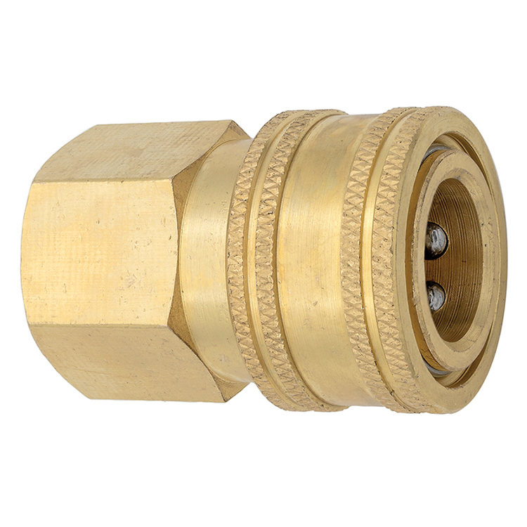 CST12B 1" BRASS STRAIGHT-THROUGH COUPLER WITH FEMALE PIPE (NPT) THREAD