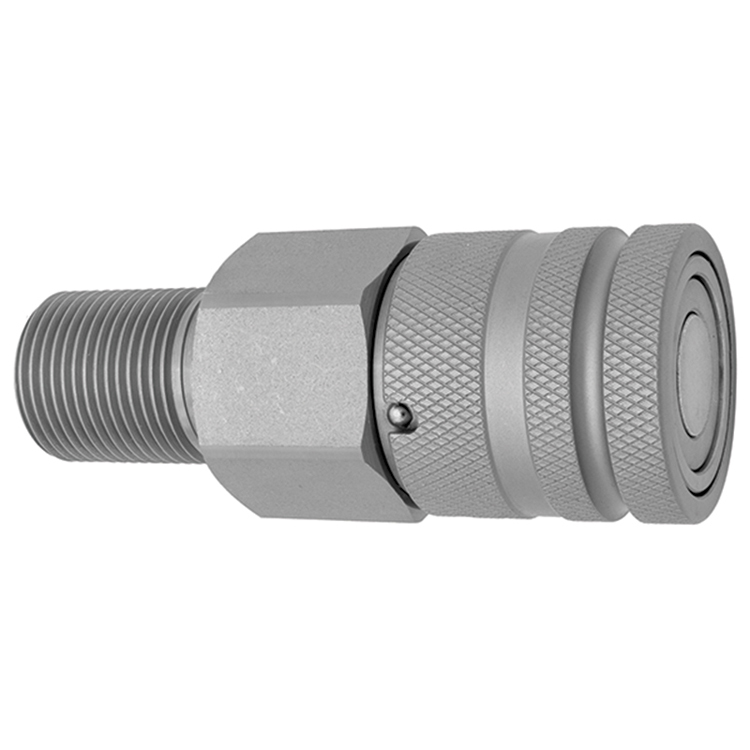 C701FSBH-08-16 1/2" C700 SERIES FLUSH-FACE HYDRAULIC COUPLER WITH 1-7/16-12 MALE BULKHEAD O-RING FACE SEAL THREAD