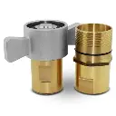 1-1/4″ NPT Wet-Line Wing Nut Hydraulic Quick Disconnect Coupler Set