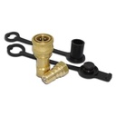 1/4″ NPT ISO 7241-B Brass With Stainless Steel Valve Quick Disconnect Hydraulic Coupler Set