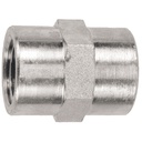 0808SS-15K-06-06 3/8" TYPE 316 STAINLESS STEEL 15000 PSI WATER BLAST FEMALE PIPE (NPTF) COUPLING