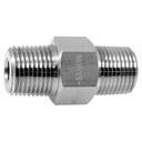 1616SS-15K-04-04 1/4" TYPE 316 STAINLESS STEEL 15000 PSI WATER BLAST MALE PIPE (NPTF) HEX NIPPLE