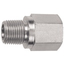 28016-04-04 1/4" MALE PIPE (NPTF) TO 1/4" SOLID FEMALE BSP PARALLEL CONNECTOR