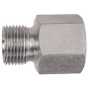 36008-02-02 1/8" MALE BSP PARALLEL TO 1/8" FEMALE PIPE (NPTF) FLARE CONNECTOR