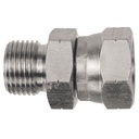 36026-02-02 1/8" MALE BSP PARALLEL TO 1/8" FEMALE BSP PARALLEL SWIVEL CONNECTOR