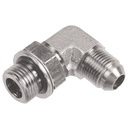 36915A-02-04 1/8" ADJUSTABLE MALE BSP PARALLEL TO 7/16-20 MALE JIC 37° FLARE 90° ELBOW