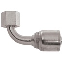 4296X-06-06 3/8" 90° NON-SKIVE CRIMP COUPLING ELBOW WITH 3/8" MALE PIPE (NPTF) LIVE SWIVEL THREAD