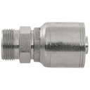 44073L-18-10 5/8" NON-SKIVE CRIMP COUPLING WITH L SERIES 18 MM MALE METRIC DIN 2353 THREAD