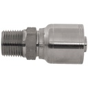 4416-04-06 3/8" NON-SKIVE CRIMP COUPLING WITH 1/4" MALE PIPE (NPTF) THREAD