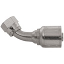 44426SS-12-12 3/4" 45° TYPE 316 STAINLESS STEEL NON-SKIVE CRIMP COUPLING ELBOW WITH 3/4" FEMALE BSP PARALLEL THREAD