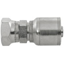 42069-06-06 3/8" NON-SKIVE CRIMP COUPLING WITH 3/8-19 FEMALE JAPANESE JIS 30° FLARE THREAD