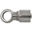 42073SSS-12-06 3/8" TYPE 316 STAINLESS STEEL NON-SKIVE CRIMP COUPLING WITH S SERIES 12 MM MALE METRIC DIN 2353 THREAD