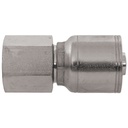 4208-04-06 3/8" NON-SKIVE CRIMP COUPLING WITH 1/4" FEMALE PIPE (NPTF) THREAD