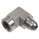 1598-04-05 1/4" FEMALE PIPE (NPTF) TO 1/2-20 MALE JIC 37° FLARE 90° ELBOW