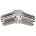 1646-06-06 3/8" STEEL 45° MALE PIPE (NPTF) ELBOW