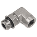 1198-08-06 3/4-16 MALE O-RING BOSS TO 3/8" FEMALE PIPE (NPTF) 90° ELBOW