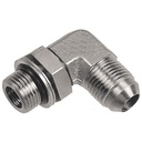 72915-08-04 8 MM DIN 2353 MALE METRIC PORT TO 7/16-20 MALE JIC 90° ELBOW