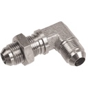 1595BH-04-04 7/16-20 MALE JIC 37° FLARE BULKHEAD 90° ELBOW