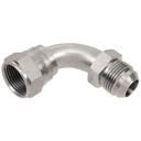 0595SS-08-08 3/4-16 TYPE 316 STAINLESS STEEL FEMALE TO MALE JIC 37° FLARE 90° ELBOW