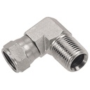 0596-24-24 1-1/2" MALE PIPE (NPTF) TO 1-7/8-12 FEMALE JIC 37° FLARE 90° ELBOW