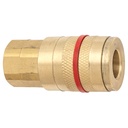 C2B 1/4" AUTOMOTIVE COUPLER WITH 1/4" FEMALE PIPE (NPT) THREAD & BRASS VALVE