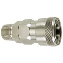 20SM 1/4" PLATED STEEL JAPANESE COUPLER WITH 1/4" MALE PIPE (NPT) THREAD