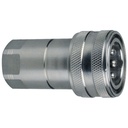 C101SS-02 1/8" C100 SERIES ISO-B TYPE 316 STAINLESS STEEL HYDRAULIC COUPLER WITH FEMALE PIPE (NPTF) THREAD