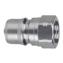 C102SS-02 1/8" C100 SERIES ISO-B TYPE 316 STAINLESS STEEL HYDRAULIC NIPPLE WITH FEMALE PIPE (NPTF) THREAD