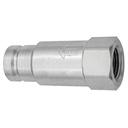 C702H-06-08 3/8" C700H SERIES FLUSH-FACE HIGH PRESSURE HYDRAULIC NIPPLE WITH 1/2" FEMALE PIPE (NPTF) THREAD