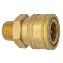 CST11B 1" BRASS STRAIGHT-THROUGH COUPLER WITH MALE PIPE (NPT) THREAD