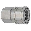 CST4SS 1/4" STAINLESS STEEL STRAIGHT-THROUGH COUPLER WITH FEMALE PIPE (NPT) THREAD