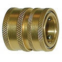 CST-GHTB BRASS GARDEN HOSE STRAIGHT-THROUGH COUPLER WITH FEMALE GARDEN HOSE THREAD