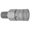 C701FSBH-08-10 1/2" C700 SERIES FLUSH-FACE HYDRAULIC COUPLER WITH 1-14 MALE BULKHEAD O-RING FACE SEAL THREAD