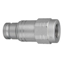 C702-06-08 3/8" C700 SERIES FLUSH-FACE HYDRAULIC NIPPLE WITH 1/2" FEMALE PIPE (NPTF) THREAD