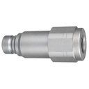 C702CP-06-06 3/8" C700 SERIES FLUSH-FACE HYDRAULIC CONNECT UNDER PRESSURE NIPPLE WITH FEMALE PIPE (NPTF) THREAD