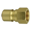 C102CC-04 1/4" BRASS CARPET CLEANING NIPPLE WITH FEMALE PIPE (NPTF) THREAD & STAINLESS STEEL POPPET