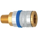 C21 1/4" INDUSTRIAL COUPLER WITH 1/4" MALE PIPE (NPT) THREAD