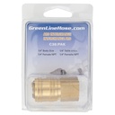 C38:PAK RETAIL PACKAGED 1/4" AUTOMATIC BRASS ARO COUPLER WITH 1/4" FEMALE PIPE (NPT) THREAD