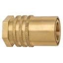 CPC200 1/4" NON-VALVED BRASS INJECTION MOLD COUPLER WITH 1/4" FEMALE PIPE (NPT) THREAD